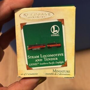 Hallmark miniature collection Steam locomotive and tender series